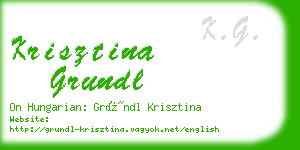 krisztina grundl business card